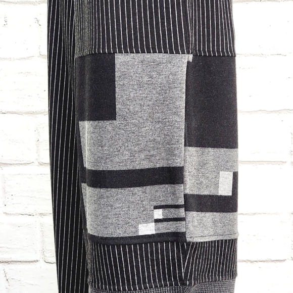 Designer Alembika Funky Blk/Wht Pinstripe Pant NWOT! Alembika Size:4 - Picture 6 of 12